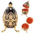 thumbnail image 2 of Caja de Metal para huevos de Pascua, ornamento de Diamante, joyero, exquisito huevo de Pascua, artesanía de Metal, 2 of 8