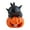 A, variant on Shoreew Halloween Lamp Decoration Light-up Black Cat on Pumpkin Statue Spooky Eyeball/Skull/Pumpkin Candle Holder with LED Light for Halloween Tabletop Decor