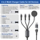 thumbnail image 3 of Cable de carga Ardaddyn, cable USB C múltiple de 3 m, 100 W, 3 of 7