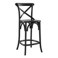 thumbnail image 2 of Modway Gear 39.5" Modern Style Elm Wood Counter Stool in Black Finish, 2 of 9