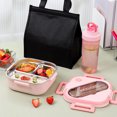 thumbnail image 1 of MORESEC Stainless Steel Lunch Box Bento Lunch Box For Adults And Students Reusable Lunch Box Insulated Lunch Containers With Spoon Chopsticks And Phone Stand Clearance, Pink, 1 of 6