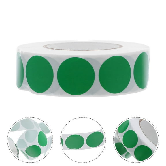 LOLIPPYY Green Round Paper Labels with Strong Self Adhesive Backing for Packaging, Marking, and Organizing
