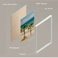 thumbnail image 4 of PixonSign Framed Wall Art Tropical Beach Palm Tree Sunset Ocean Oasis Prints, Set of 4 Sea Landscape Wall Decors, Nature Wall Décor, Adhesive Canvas Poster, Modern Home Artwork - 8"x10" White, 4 of 5