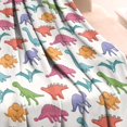 thumbnail image 3 of Colorful Cartoon Dinosaurs Pattern Blanket,Comfortable Soft Lamb Wool Throw Blanket,All Season,Warm Lightweight Blankets for Sofa Bed Couch Living Room Chair,30"x40", 3 of 4