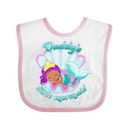 

Inktastic Daddy s Little Mermaid Gift Baby Girl Bib