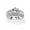 White/Platinum-Plated Sterling Silver, variant on 3.53 TCW Round Cubic Zirconia and Simulated Blue Sapphire Ring in 14k Gold-plated Sterling Silver