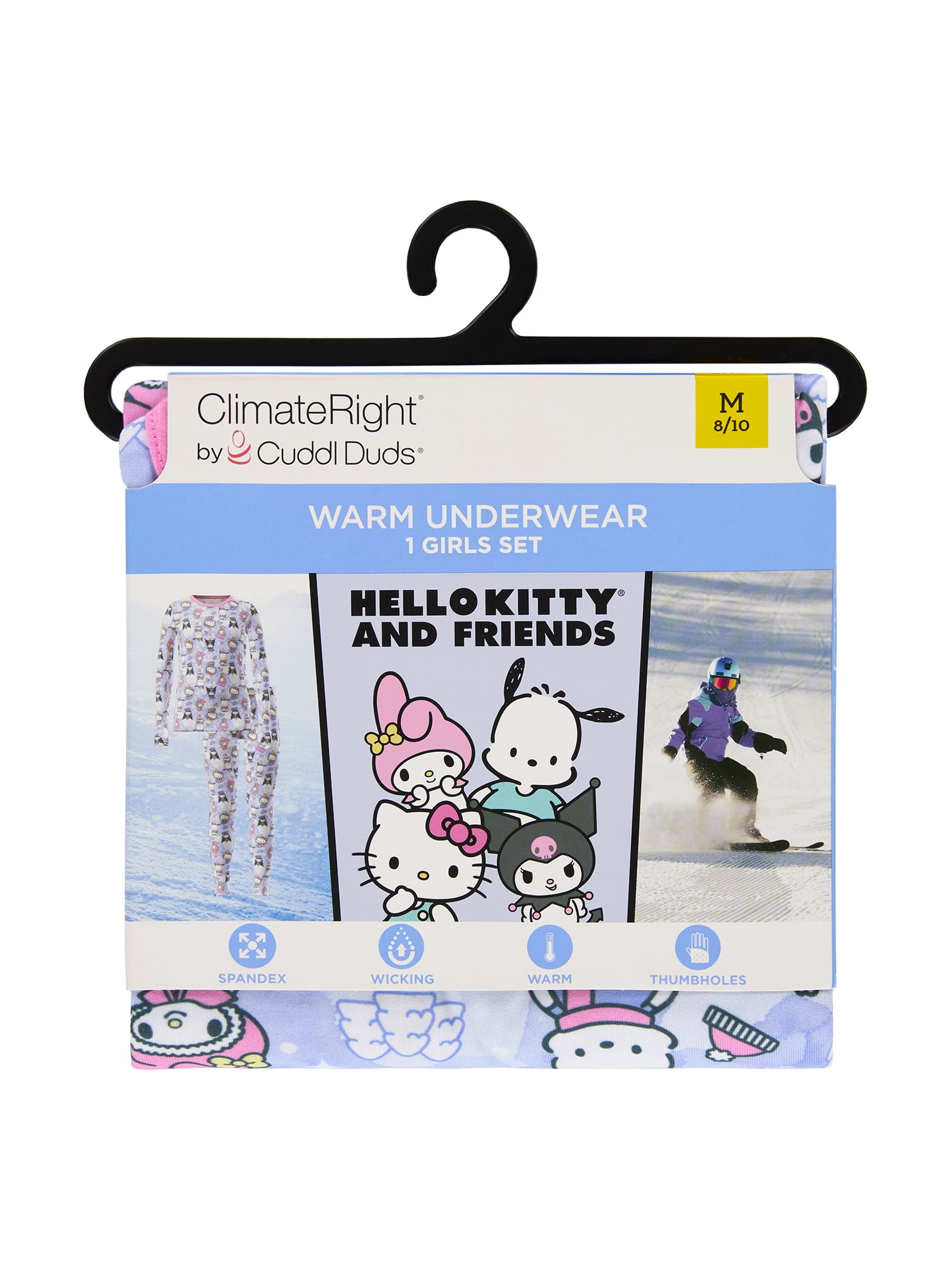 Climateright By Cuddl Duds Hello Kitty Grils Thermal XS-L