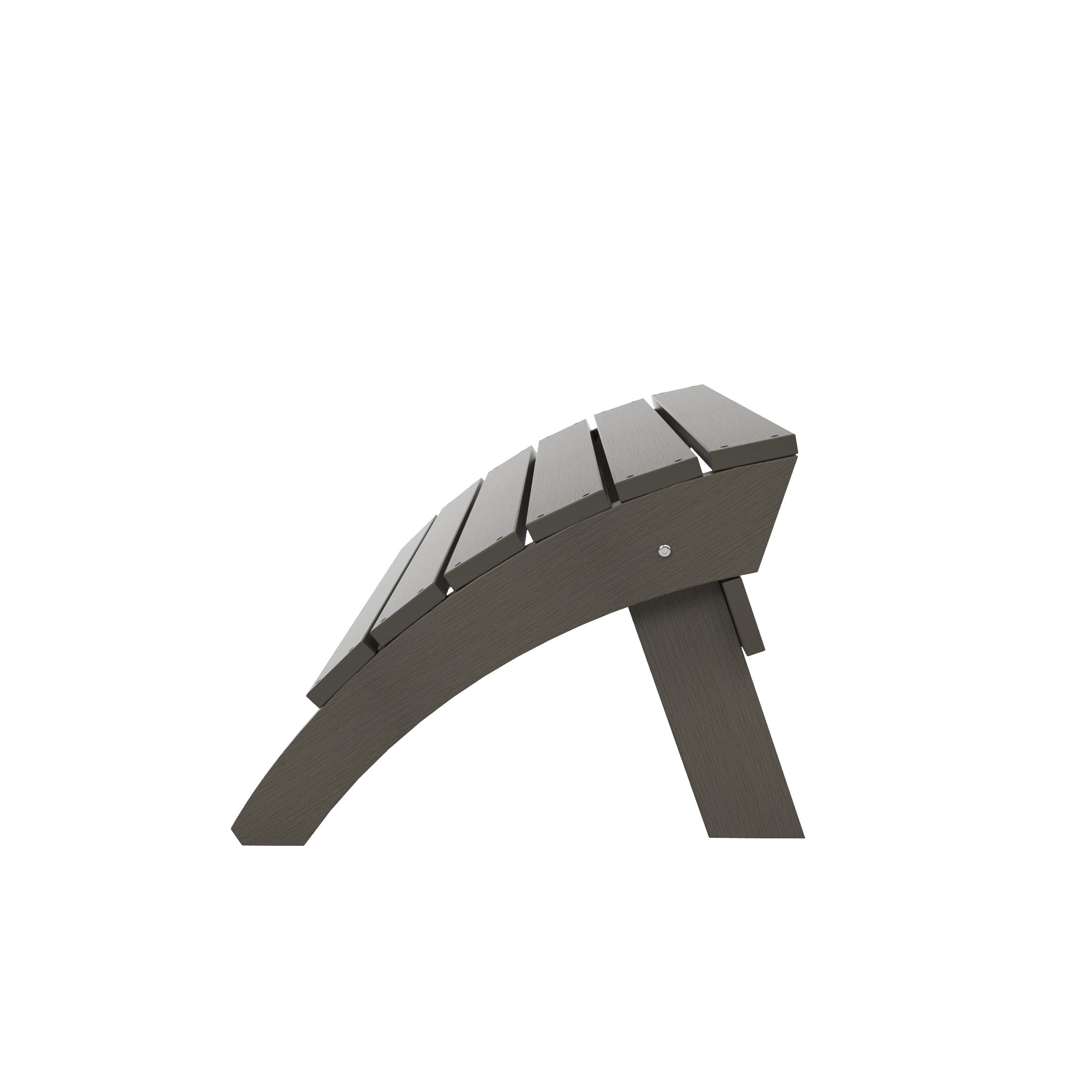 Outdoor Adirondack Chair Folding Ottoman, Charcoal Gray