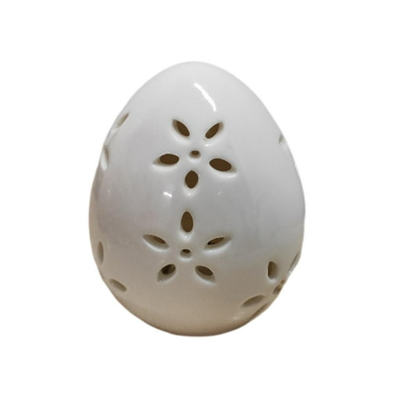 MXTPOV Ceramic Easter Eggs with LED Lights, Luminous Easter Eggs Ornaments for Table Decor, Creative Easter Eggs Night LIght for Home Decor, Easter Decorations