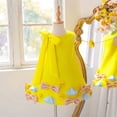 thumbnail image 6 of FINALGANG Girls Kids Sleeveless Crewneck Dress Big Bow Decor Bows Flower Embellishment Cute Casual Party Dress For Daily Wear Yellow 3-4 Years, 6 of 9