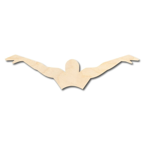 Unfinished Wood Swimming Butterfly Shape - Craft - up to 36" DIY 1" / 1/4"