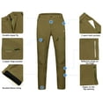 thumbnail image 4 of Little Donkey Andy Men's Fleece lined Hiking Ski Snow Pants Winter Softshell Pants Warm Amber Green XXL, 4 of 7
