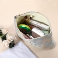 thumbnail image 3 of Floral Makeup Bag Zipper Flower Cosmetic Pouch Aesthetic Women Cosmetic Bags Coin Purse Blue, 3 of 7
