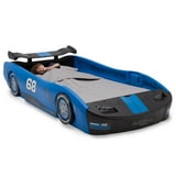 Delta Children Turbo Race Car Twin Bed - Blue