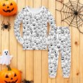 thumbnail image 2 of Shadoumai Halloween Pajamas Set Size 8 Color Pajamas with Markers Pumpkin Print Funny Diy Hand Painted Pjs Comfy Long Sleeve Family Matching Sets 2 Piece Pjs for Gifts, 2 of 3