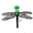 Green, variant on CSStudio Floating Dragonfly Fishing Lure Rattling Hard Bait Double Skirt Wing Steel Hooks Freshwater Saltwater Tackle for Bass Trout Sunfish