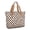 Brown and White Checkered Pattern, variant on Blue and Black Checkered Pattern Large Tote Bag for Women, Polyester Roomy Travel Tote with Pockets and Zipper, Water Resistant Gifts Ideas for Mom Wife Friend
