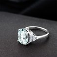 thumbnail image 4 of Gem Stone King 925 Sterling Silver Ring Simulated Aquamarine Moissanite (6.08 Cttw), 4 of 5