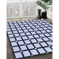 thumbnail image 3 of Ahgly Tapis Rond Lavable en Machine Intérieur Transitionnel Bleu Céleste, 7 Pieds Rond, 3 of 7