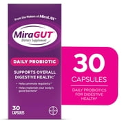 MiraGUT Daily Probiotic, Probiotics for Digestive Health (1 Month Supply), Gluten-Free Supplement, Probiotic for Women and Men, Support Overall Digestive Health, 30 Ct