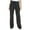 Black, variant on Karl Lagerfeld Paris Womens Piping Smocked Straight Leg Pants