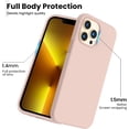 thumbnail image 4 of Shockproof Liquid Silicone Designed for iPhone 13 Pro Max Case 6.7", Gel Rubber Full Body Protection Anti-Shock Cover Case Drop Protection 6.7inch-Sand Chalk Pink, 4 of 12