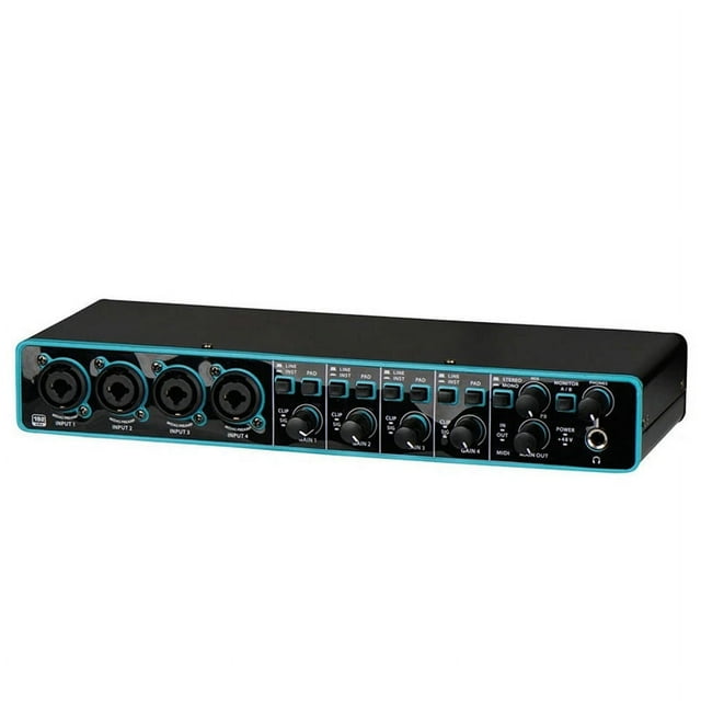 Tarjeta de Sonido con Interfaz de Audio Interfaz USB Profesional Grabación en Estudio con Preamplificador de Micrófono para Instrumentos Musicales