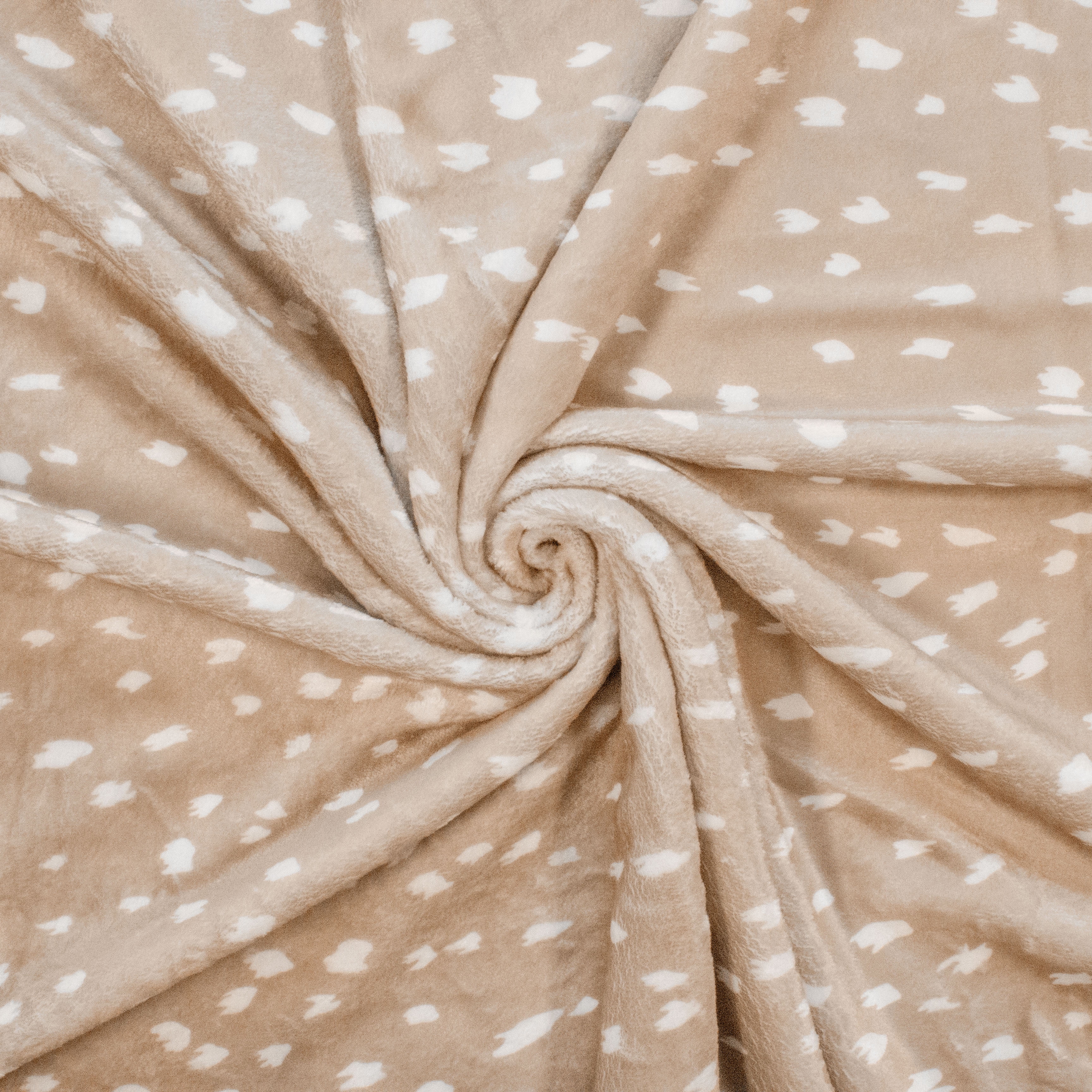 Everything Comfy Deer Fawn Print Decorative Throw Blanket, 30" X 40", Mocha