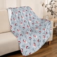 thumbnail image 2 of Christmas Snowman Santa Blanket Gifts Super Soft Lightweight Flannel Blankets Throw for Kids, Adult, Suitable for Couch, Sofa, Bed, Camping, Travel All Seasons 40"x50" for Kid, 2 of 5