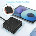 thumbnail image 3 of Surge Protector Power Strip 15 ft Cord, Long Power Strip with 4 Widely Outlets, Thin Extension Cord with 3 USB Ports(1 USB C Port), Slim Desk Charging Station, Black(2 Pack), 3 of 6