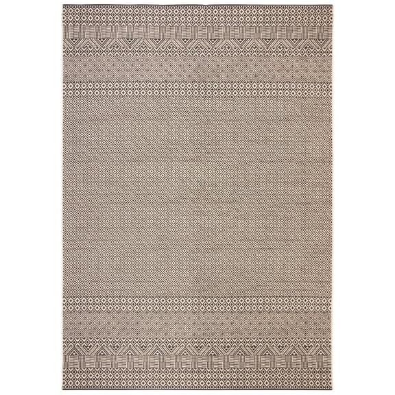 Safavieh Courtyard Naomi Geometric Indoor/Outdoor Area Rug, Beige/Black, 8' x 11'