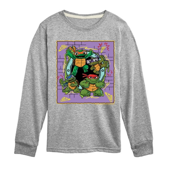 Teenage Mutant Ninja Turtles Mutant Mayhem - Mini Badge - Toddler & Youth Long Sleeve Graphic T-Shirt