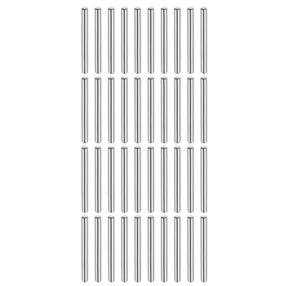 40 Pack 3 mm x 28 mm Dowel Pins, 316L Stainless Steel Cylindrical Dowel Pins Shelf Support Peg Pin Rod Fasten Elements Metal Shelf Pegs Silver Tone