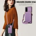 thumbnail image 6 of Phone Case for Samsung Galaxy S20 5G 6.2 inch Wallet Cover with Tempered Glass Screen Protector and Mirror Credit Card Holder Slot Shoulder Crossbody Strap Cell S 20 20S UW S2O G5 Women Girls Purple, 6 of 13