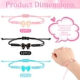 thumbnail image 2 of Austok 36 Pack Coquette Bow Braid String Bracelet Present Bulk Cheerleader Adjustable String Rope Braided Birthday Party Favor for Cheer Dance Team Friend Present, 2 of 9