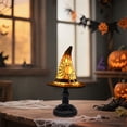 thumbnail image 5 of Halloween Stained Glass Witch LED Hat Lamp, Handmade Gothic Witch Hat Night Light for Indoor Outdoor Party & Spooky Halloween Decoration Gifts, 5 of 6