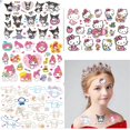 thumbnail image 2 of 5/2/1 Uds. Tatuaje de Hello Kitty pegatina decoración de cumpleaños pegatina impermeable Kuromii pegatina para el cuerpo Baby Shower niñas regalo fiesta suministros, 2 of 5