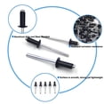thumbnail image 2 of 100 Pieces 4.8 X 12mm Aluminum Blind Rivets, Open End Rivets, Pop Rivets, Pack Of 100 (black), 2 of 5