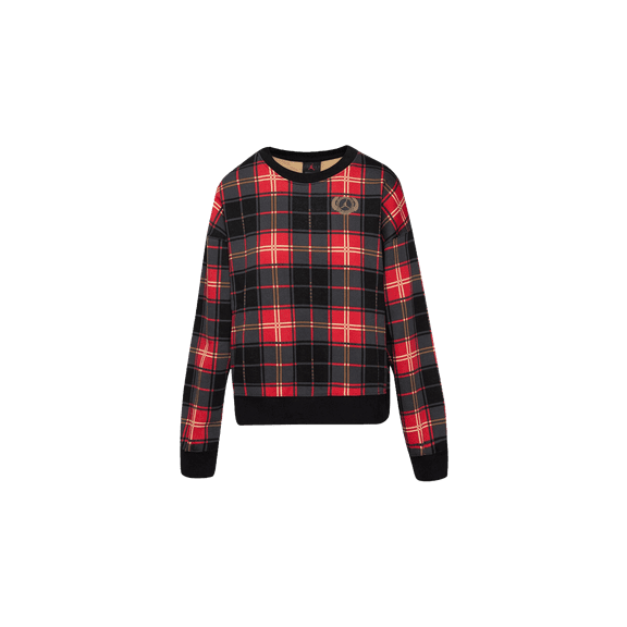 Jordan WOMENS Brooklyn Women's Fleece Crew Womens Style : Dv1996 "Fire Red/Dk Driftwood" DV1996 612 from Stadium Goods