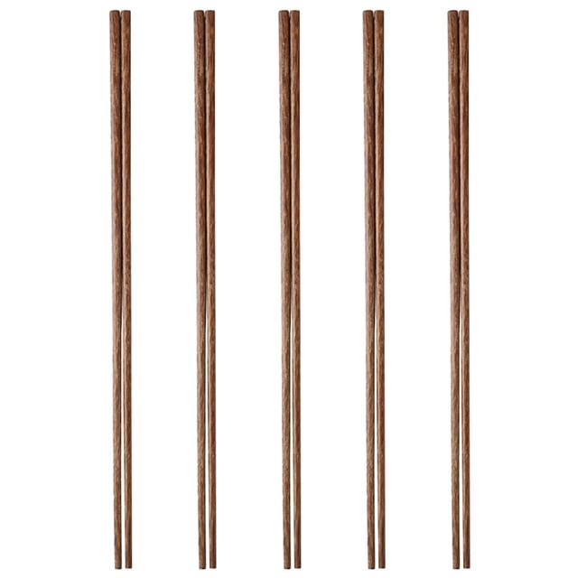 5 pares de palillos de cocina antideslizantes, palillos largos de madera, palillos para ollas calientes