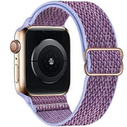 OHCBOOGIE Stretchy Solo Loop Strap Compatible with Apple Watch Bands 38mm 40mm 42mm 44mm ,Adjustable Stretch Braided
