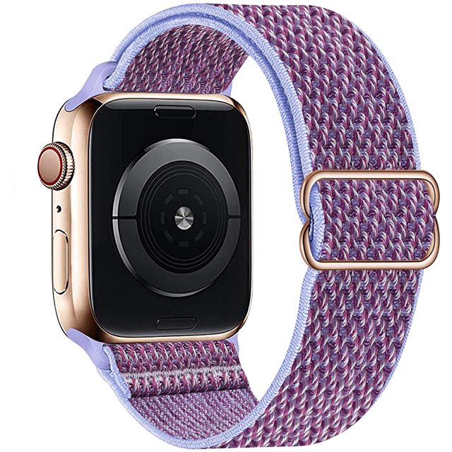 Bracelet Solo Loop Extensible Compatible avec Apple Watch Bandes 38mm 40mm, Élastiques Tressés Extensibles Réglables Tissage Nylon Femmes Hommes Bracelet Compatible avec iWatch Série (Style13)