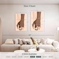 thumbnail image 3 of Elephant Stock Interracial Couples Wall Art - Vertical Multi Panel Canvas - Living Room Wall Decor - Love Multi Panel - Beige And Brown Decor - 36" x 57", 3 of 4
