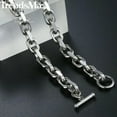thumbnail image 5 of Toggle Necklace Cable Link Chain Necklace for Men Stainless Steel 18 20 24 inch, 5 of 8