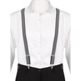thumbnail image 2 of INSPIRE CHIC Unisex Elastic Y Shape Adjustable Printed Suspenders Black 79 x 2.5cm/31 1/8 x 1 inches, 2 of 5
