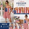 thumbnail image 5 of American Flag Overalls Women, 4th of July Romper Cover Up Short Casual Outfits, 5 of 7