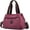 Burgundy - Medium, variant on Hobo Handbags Canvas Crossbody Bags for Women, Multi Compartment Tote Purse Medium Satchel-Burgundy - Medium