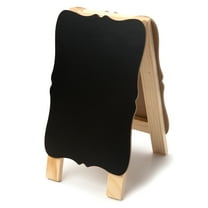 Hello Hobby Medium Folding Chalkboard & Dry Erase with Wood Easel, Double Sided, Black MDF