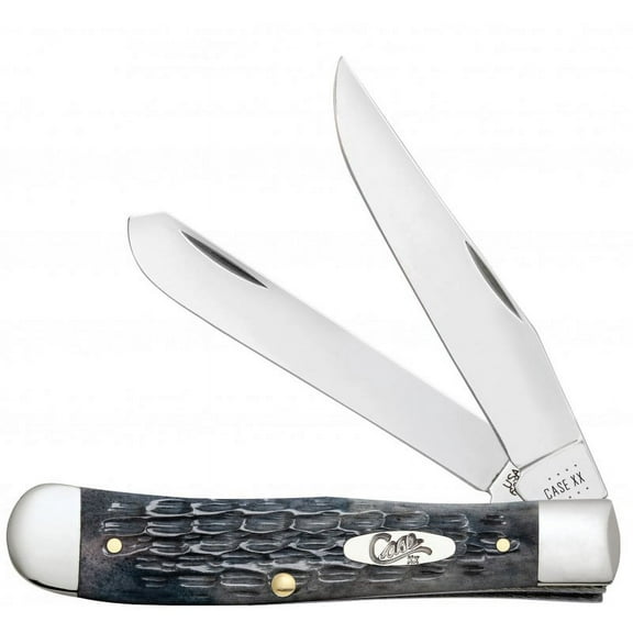 Case XX Knives Case Gray Pocket Worn Jigged Bone Trapper Folding Knife CA58410