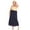 Navy, variant on Women's Plus Size Solid Flare A Line Long Skirt Comfortable Casual Maxi Style